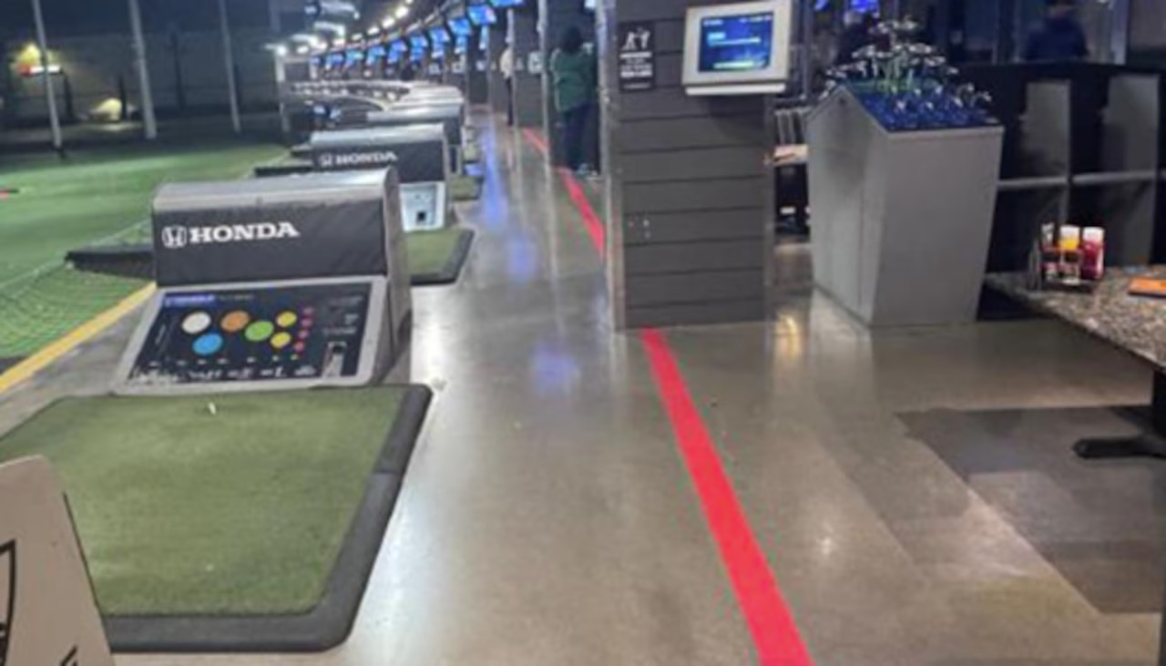 Topgolf golf bays at the Hillsboro, Oregon location